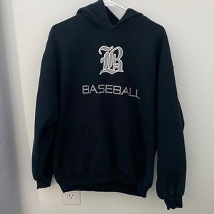 black baseball hoodie